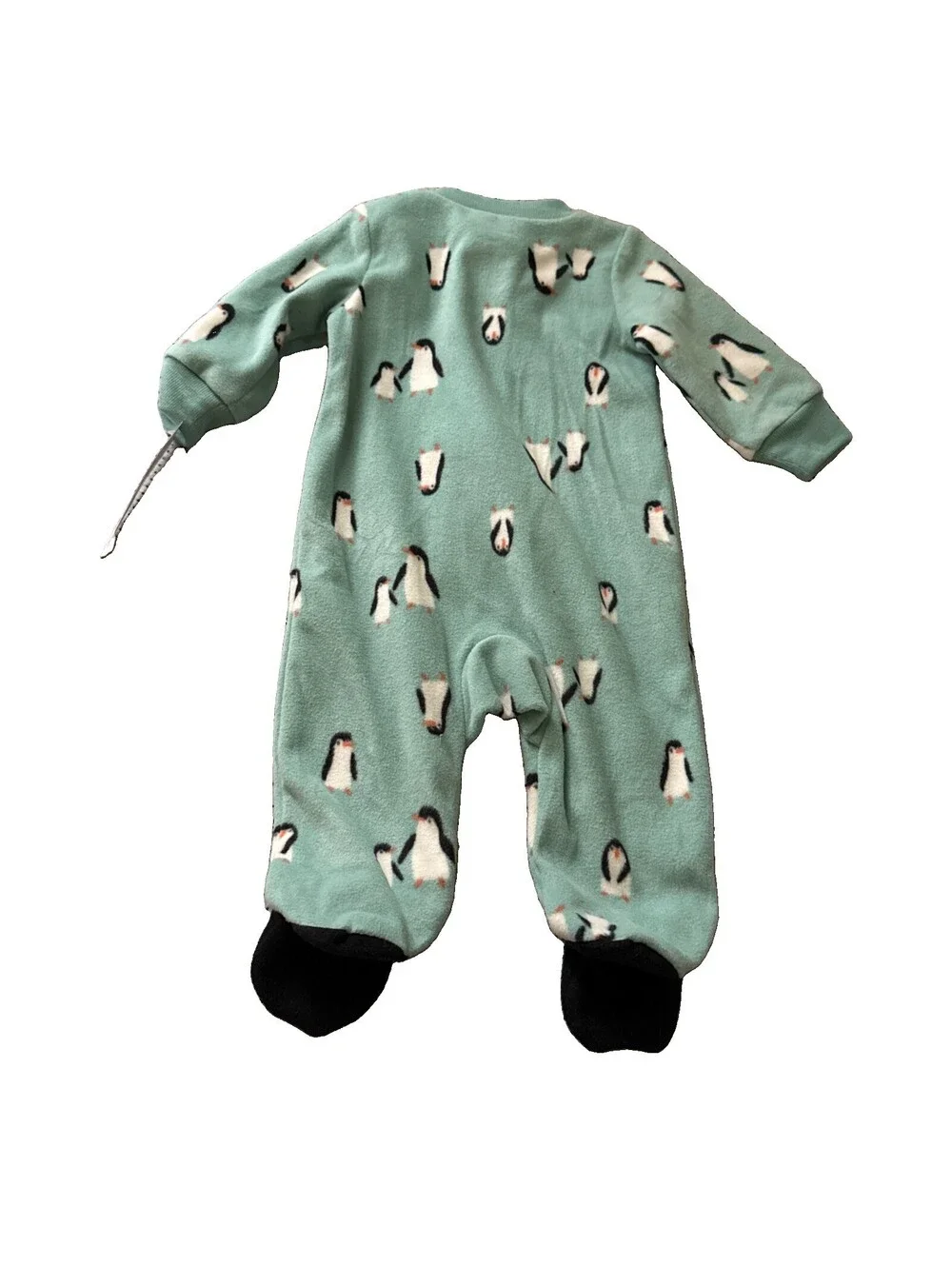 Baby Boys Girls Carter's Set Of 3 Teal Penguin, Airplanes, Zebra Sz NB to 3 Mo.